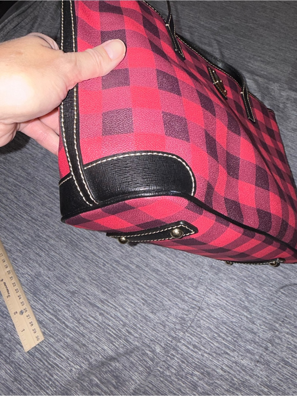 Dooney & Bourke Pink Black Tucker Tote - Picture 9 of 11